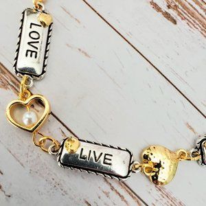 Live Love Laugh Heart Bracelet
